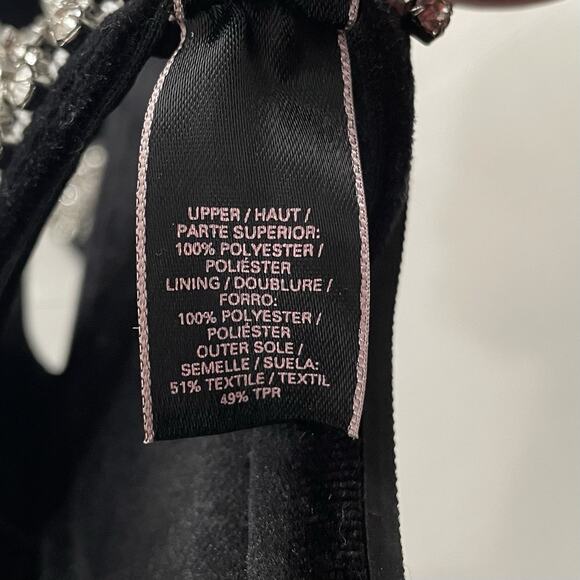 Victorias Secret Bling Velvet Slides Slippers Flip Flips Rhinestone Med fits 8-9 - Picture 9 of 10